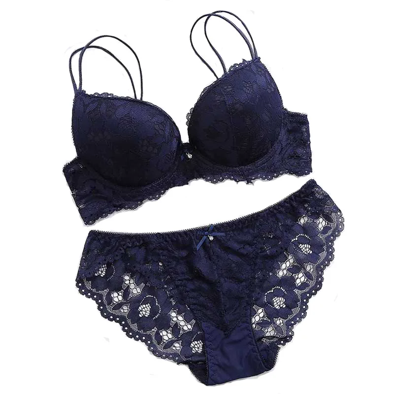Underwire stylish push up sexy fancy bra and panties set Lace underwear Valentines sexy lingerie Babydoll  lingerie
