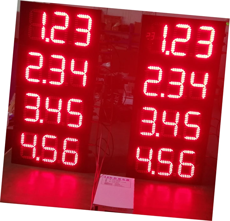 Outdoor led gas price sign digit display moves/gas station price display/gas station led display control board