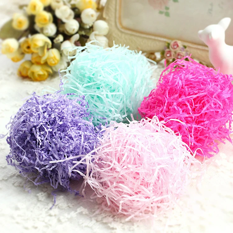 Wholesale 3MM Paper Shreds Decorative  Packaging Crinkle Paper Gift Basket Filler Shredded Paper Filler For Gift Baskets