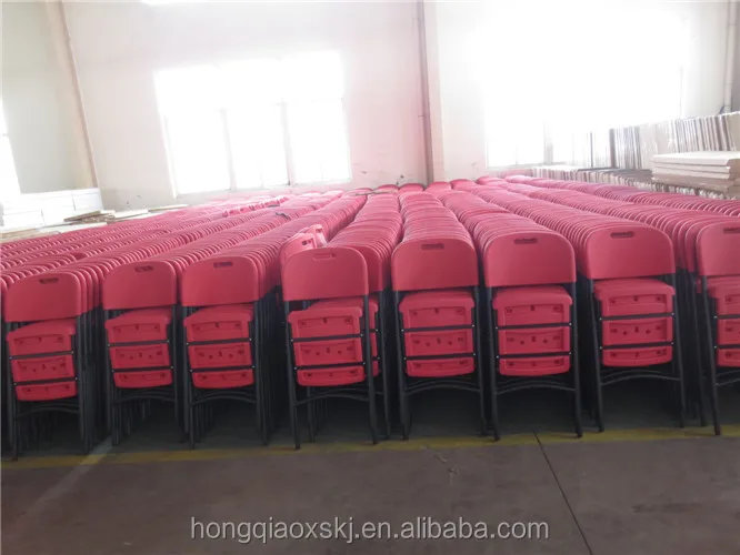outdoor leisure red color garden chair home folding garden modern plastic chair