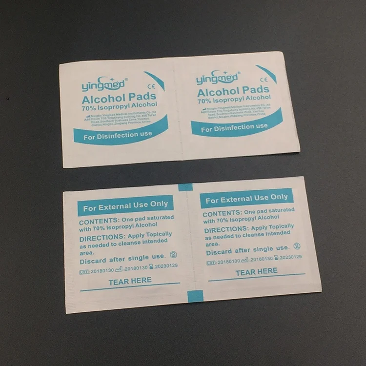 Sterile Non Woven Medical 70% isopropyl Alcohol Swab Alcohol Prep Pads For Phone
