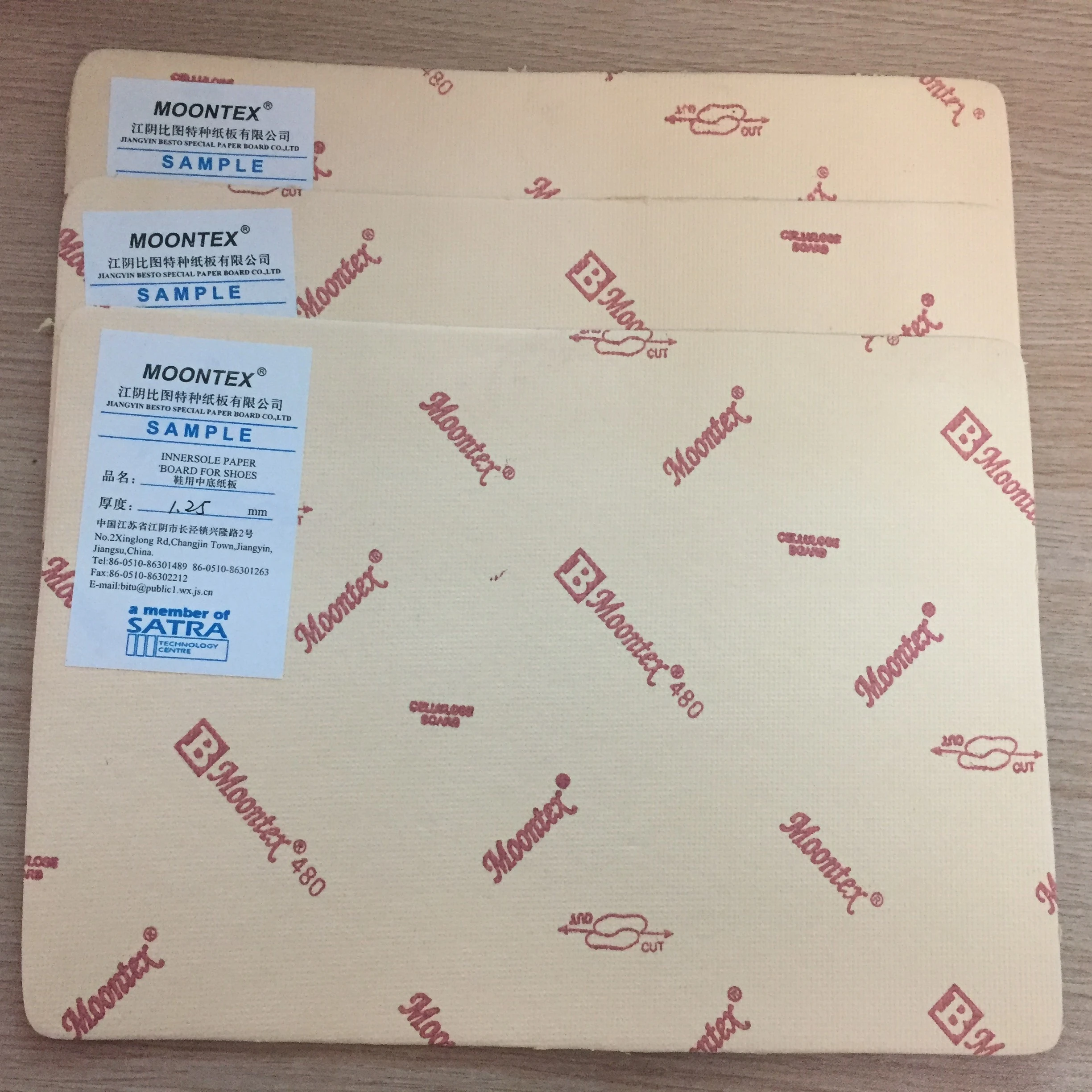 Бумажная стелька Moontex 480 из целлюлозы