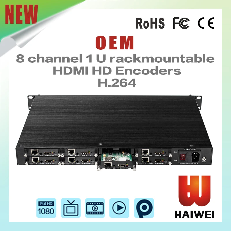 H3118 h.264 восемь 8 канала 1U hdmi 1080 P головная станция iptv решение системы видео live streaming media encoder