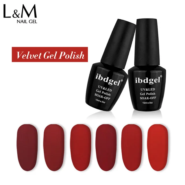 L&M Lvmay 6 matte color beauty uv gel gel nail polish velvet top gel polish for nails
