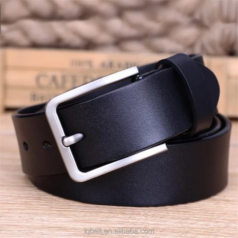 LQbelt factory classic design male cowhide leather belt for men pin buckle belts OEM