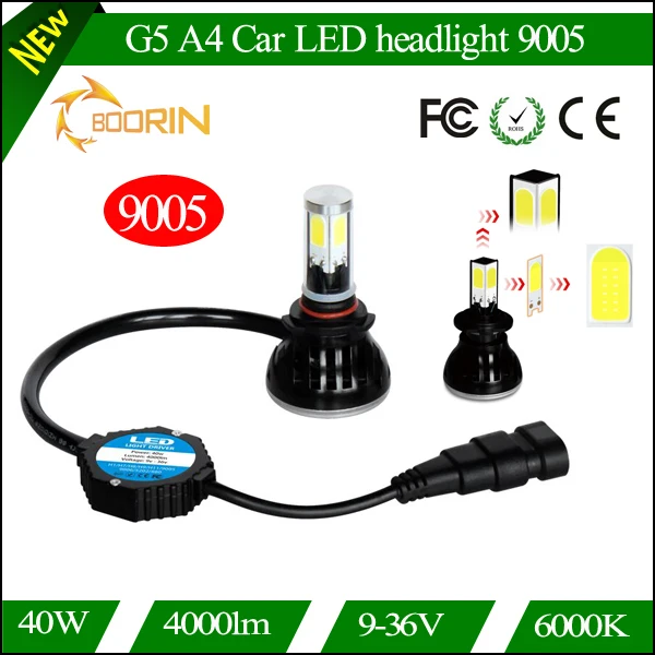 светодиодная лампа led фары 9005 h13 h1 h3 h4 h7 h11 ближний дальний свет 40w 4000lm 9-36v хорошо продавать для россии