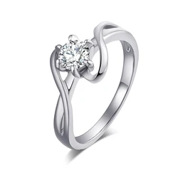 Cubic Zirconia Rings For Women Surround S Type Trendy Zinc Alloy Rings Jewelry Bijouterie Wholesale