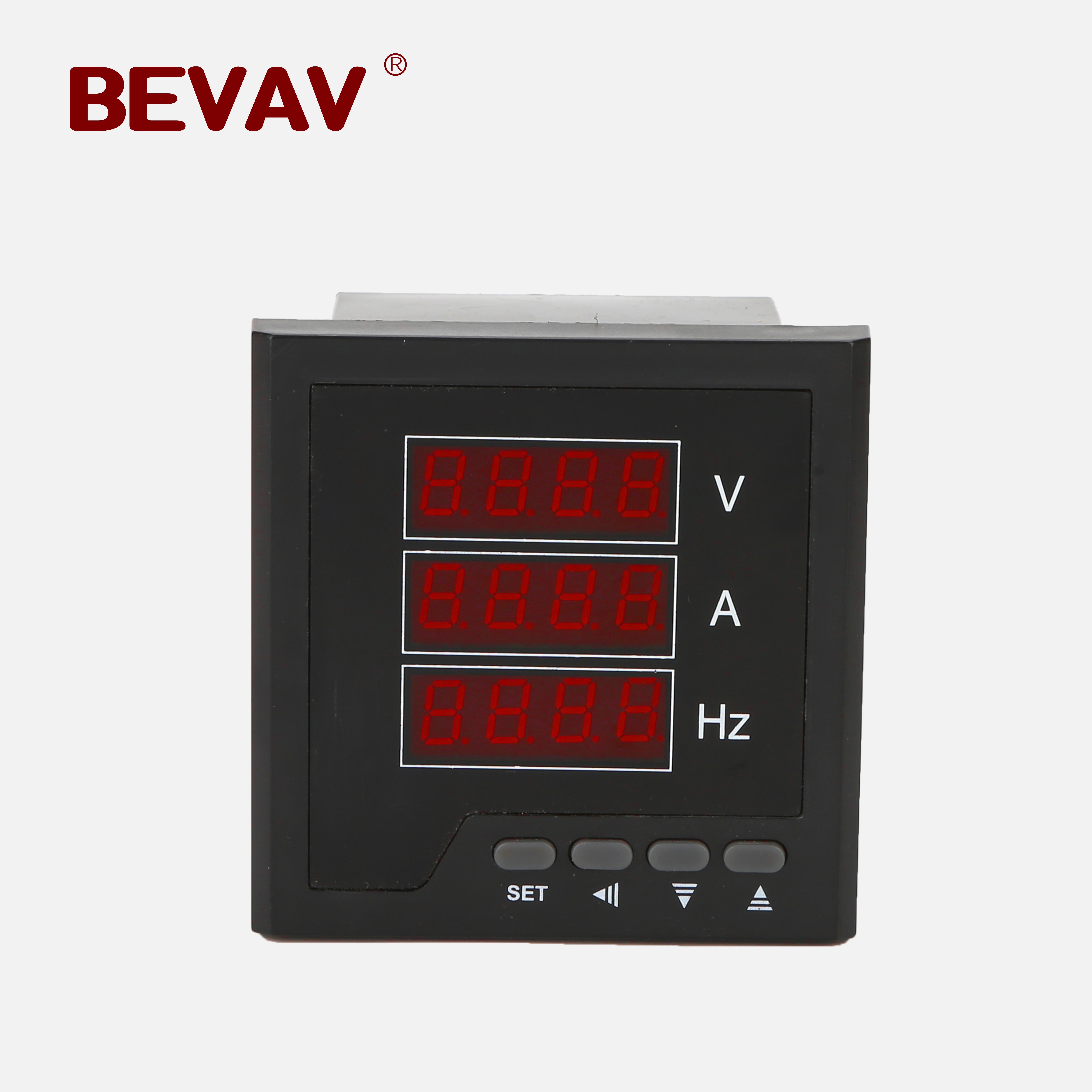 BEVAV LED 96mm single-phase AVF current voltage frequency combination meter