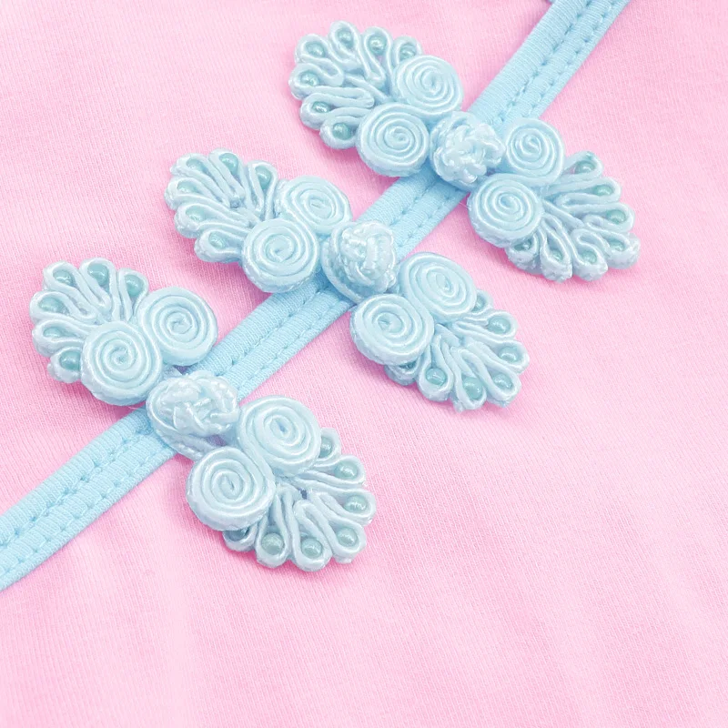 Girls Kids Cotton Leotard With Chinese Knot