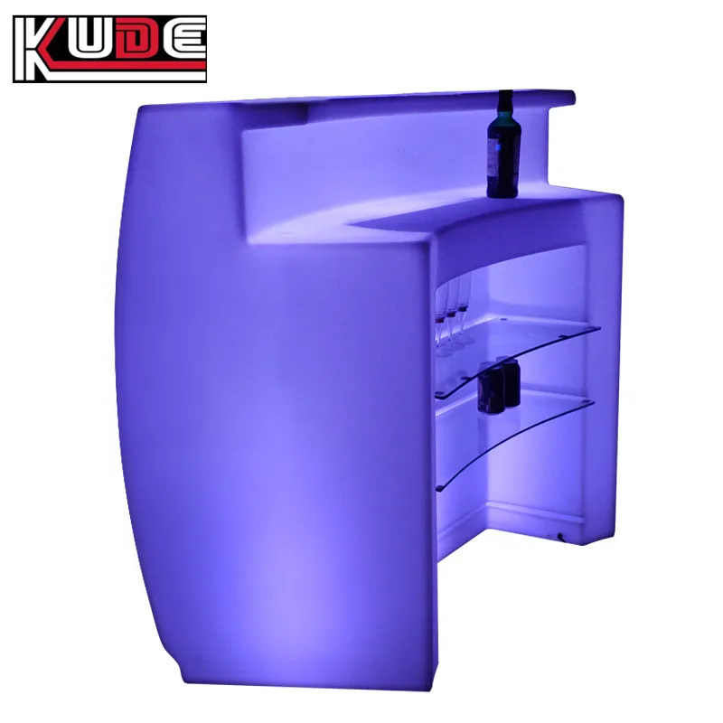 LED glowing portable bar counter plastic lighting outdoor bar