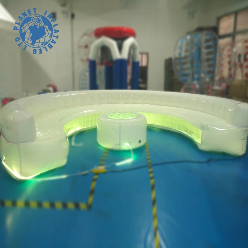 Giant Inflatable Furniture Air Lounge Sofa With LED Lamp