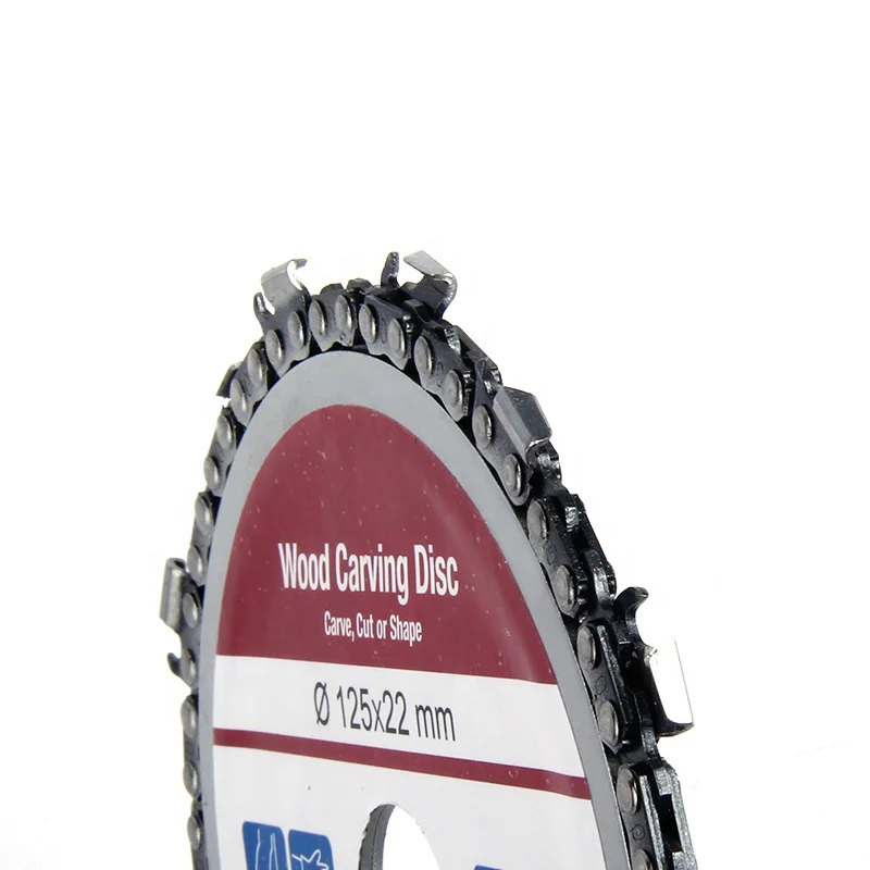 5 Inch 125mm 14 Tooth TCT Grinding Chain Disc Wood Carving Disc For 110/115mm Angle Grinder