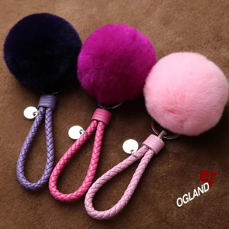 Fur ball Keychain by Fashion Rabbit plush hair