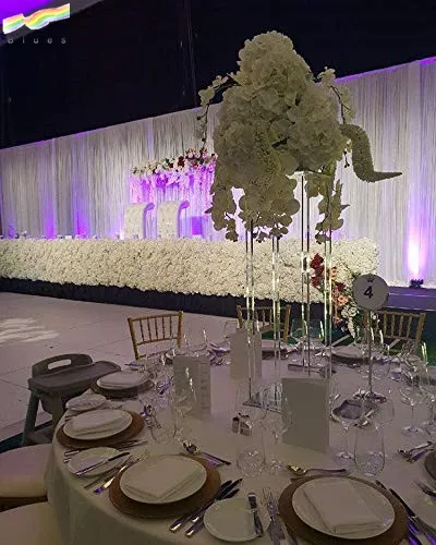 High Quality Transparent Clear Flower Stand Acrylic Column Event Aisle Decor Pillar Wedding Table Centerpiece