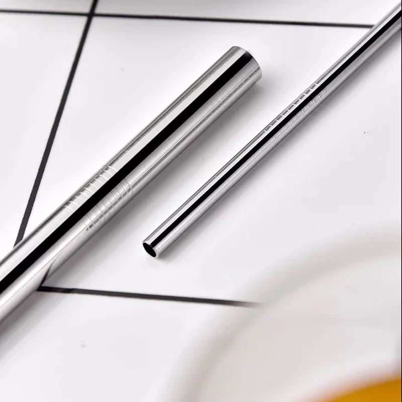 Svin Amazon Hot Sale Straight and Bent Custom Stainless Steel Drinking Metal Straw