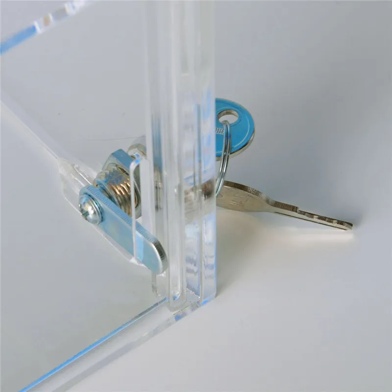 Wholesale high quality custom shape clear lucite acrylic boxes with lock ,plastic boxes storage