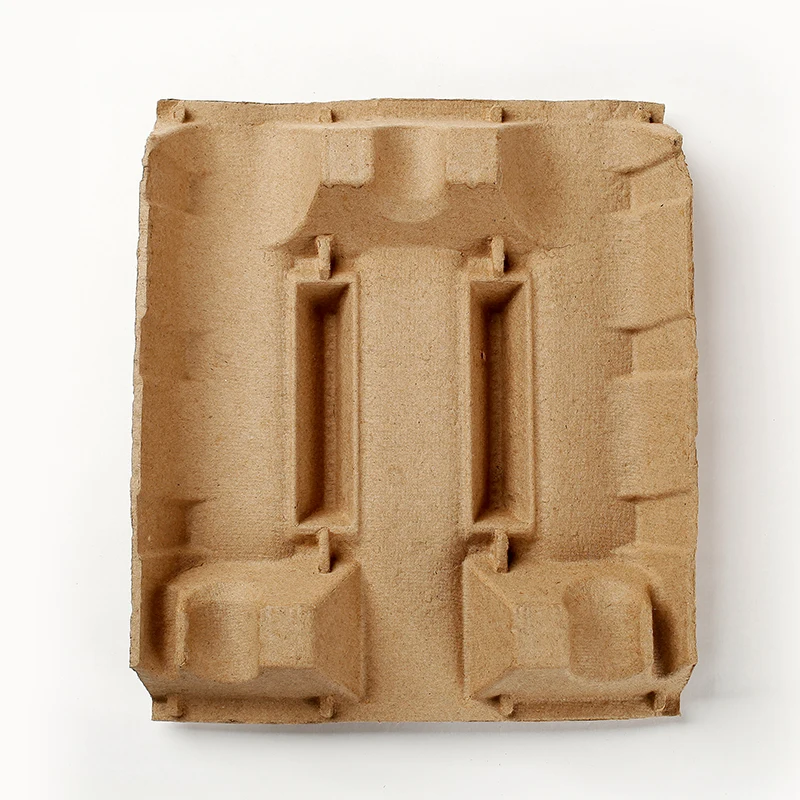 
Disposable Pulp Molded Wine Bottle Tray 