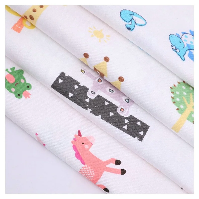 Fonesun-C426  kid print organic cotton jersey fabric for bedsheet and baby clothing