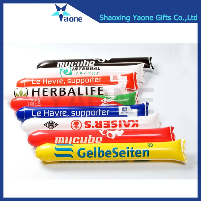 
Cheap custom promotional printed inflatable cheering sticks 
