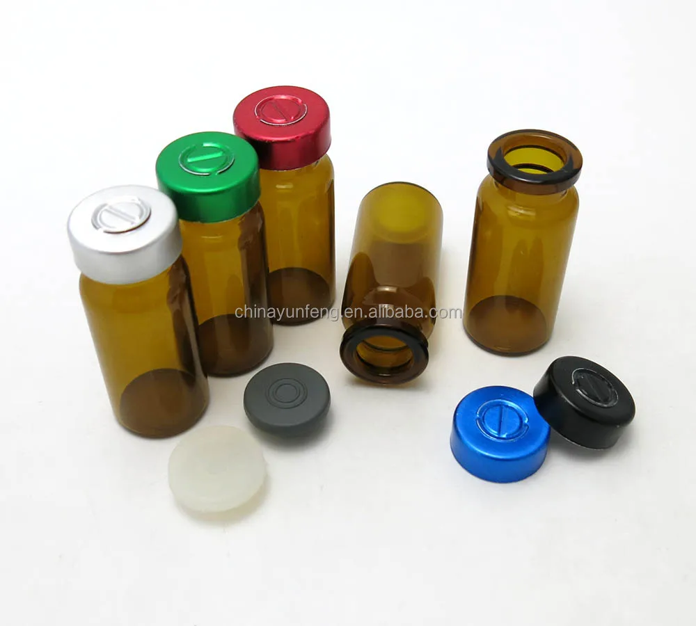 Flat bottom empty sterile glass vials for 10ml