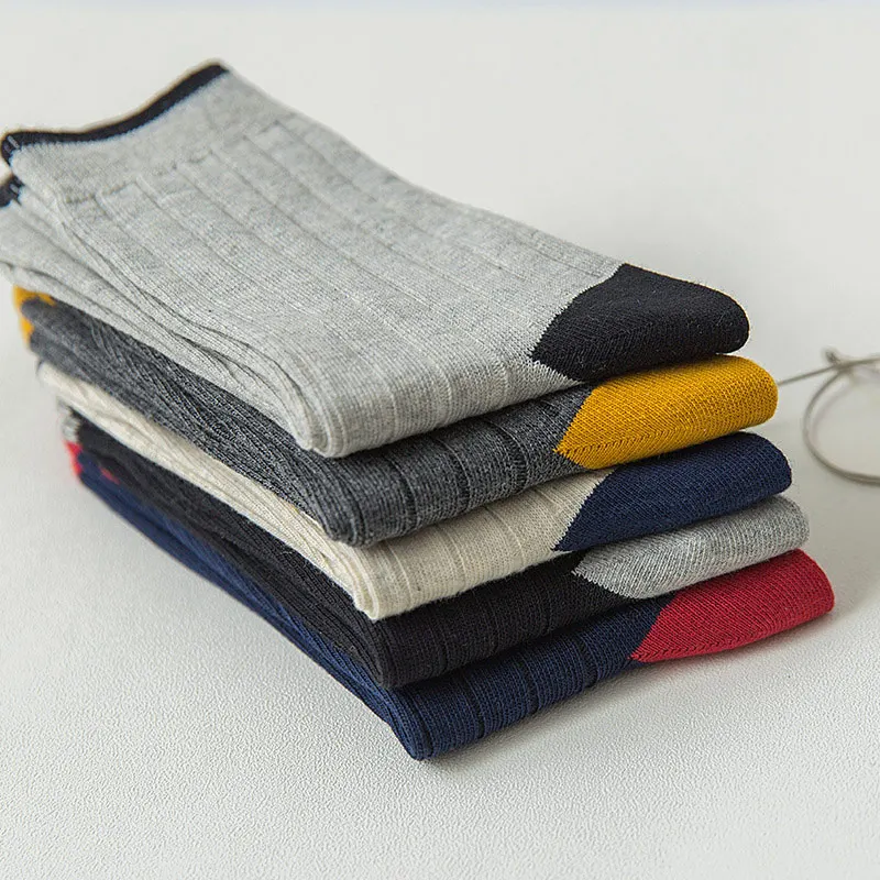 
Japanese Lattice & Vertical Stripes Harajuku Men Fashion Causal Sock 