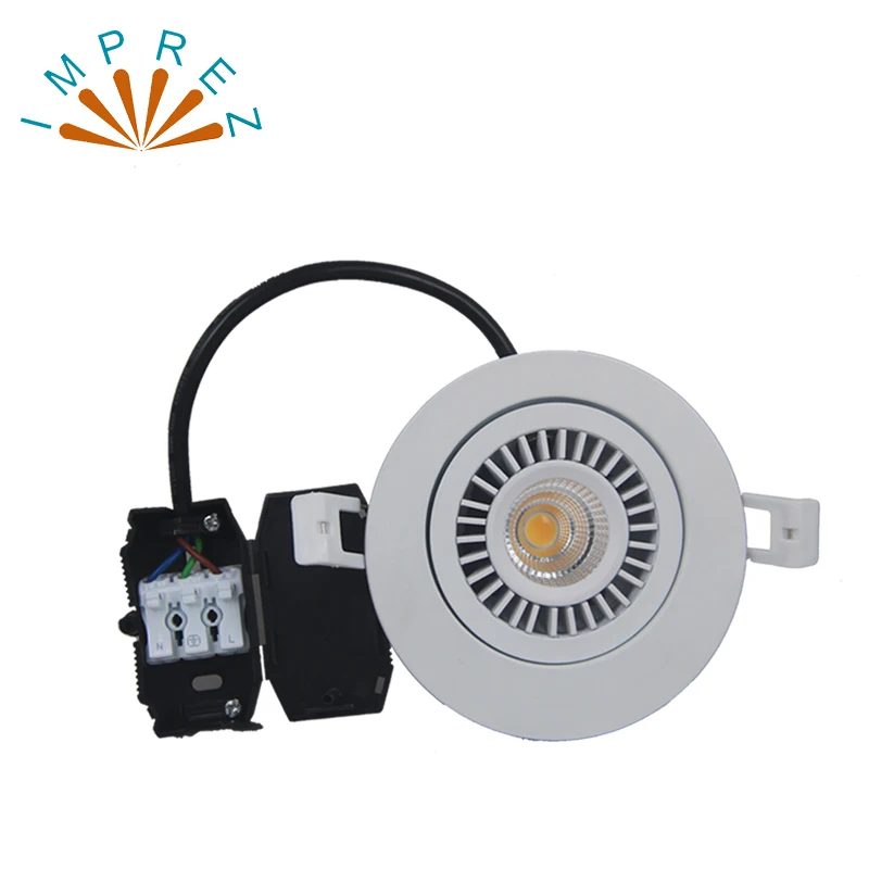 Внутренний алюминиевый вращающийся 7 Вт регулируемый cob светодиодный потолочный светильник с регулируемой яркостью без драйвера 220 В встраиваемые подвесные светильники