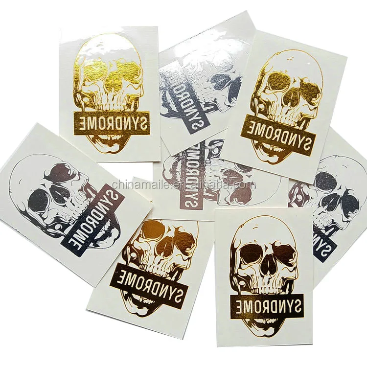 ECO-friendly small metal skull temporary tattoos