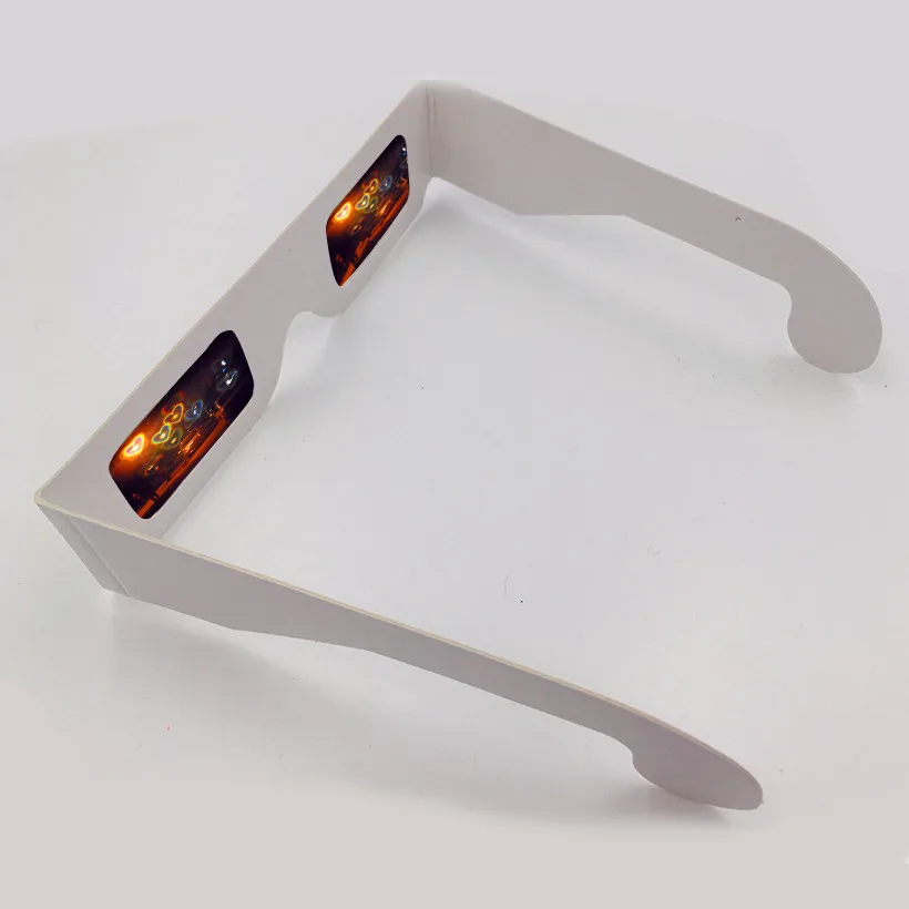 Heart Effect Paper Diffraction Glasses Wholesale,See Hearts,3D Fireworks Adult Unisex Bulk Cardboard Rave EDM Party Glasses