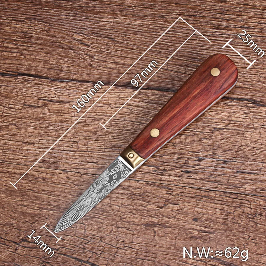 Высокое качество нержавеющая сталь кухонный нож с деревянной ручкой и лазерный нож для открытого уход за кожей лица Устрица