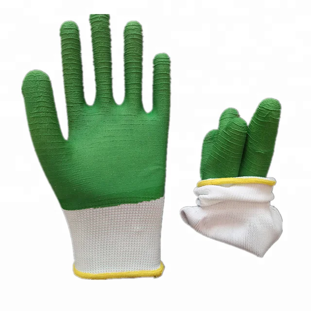 Full Latex Coated Anti-slip Dipped Plam Wrinkle Latex Gloves