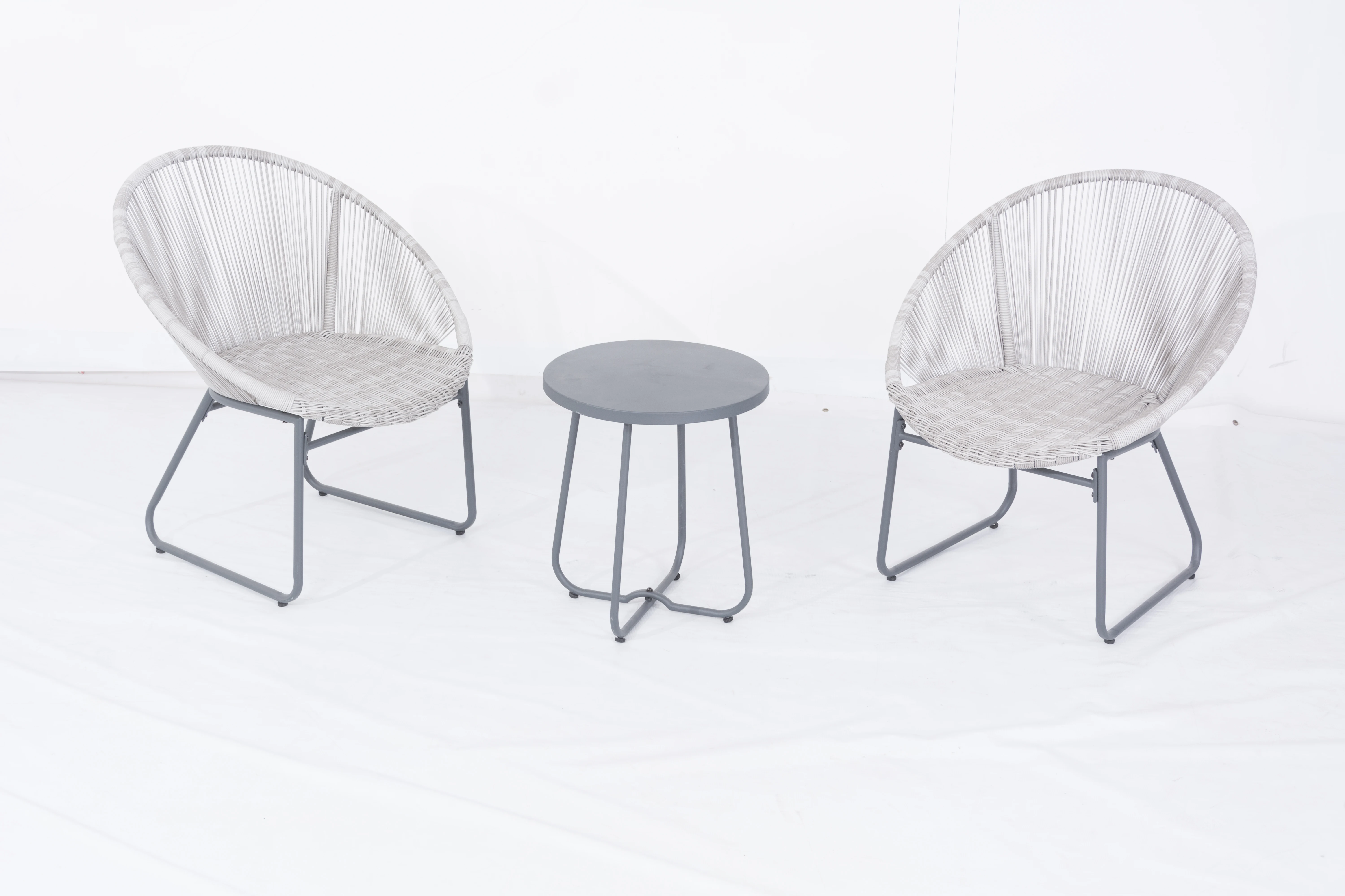 
Best price all- aluminum outdoor 3pcs wicker bistro chair and table for sale 