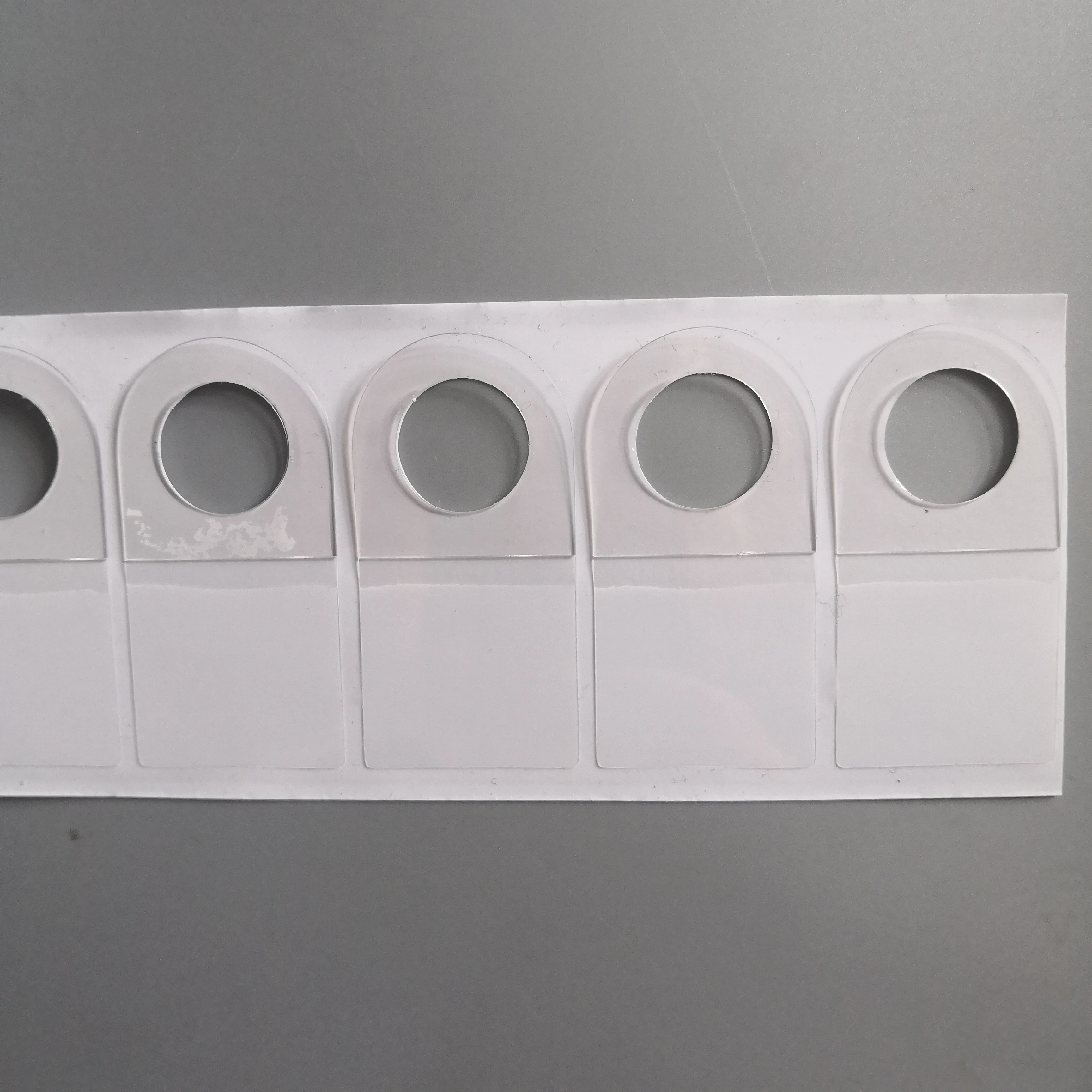 supermarket adhesive hang tab for hanging goods to show