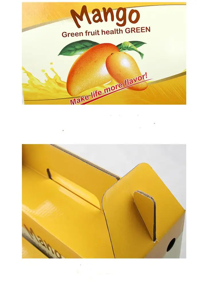 mango box packing customize color printed 5kg 10kg corrugated carton box for fresh mango freeze fruit transport boxes