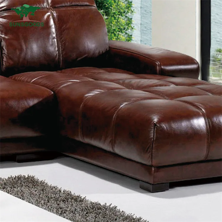 Wholesale Modern Fabric Small Corner Sofa Set, Italian Genuine Leather Corner Sofa Bed 615#