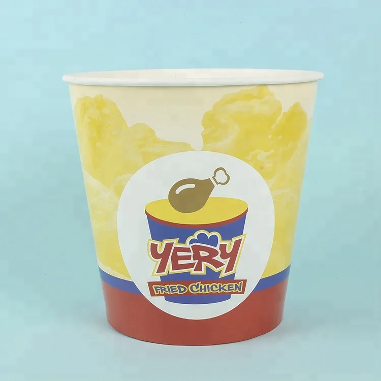 disposable fried chicken paper bucket popcorn bucket