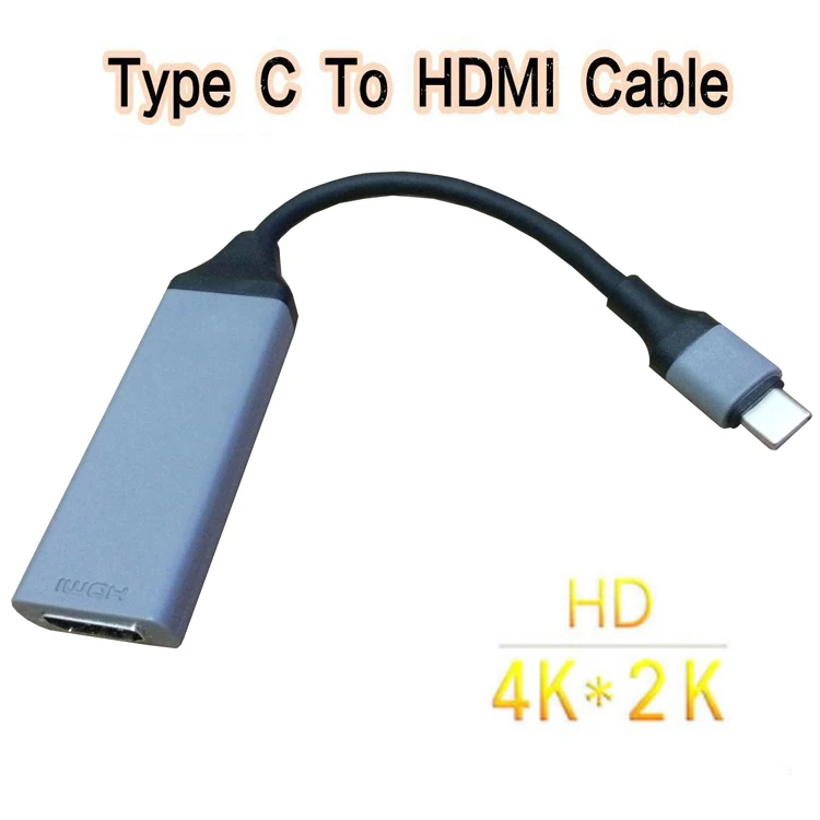 USB 3.1 Type C To HD MI Adapter Cable Male To Female USB-C To HDTV 1080P Converter For Macbook Chromebook Pixel