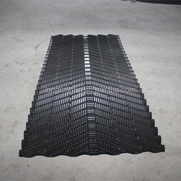 Large length black PVC honeycomb filler for counter flow cooling tower fill