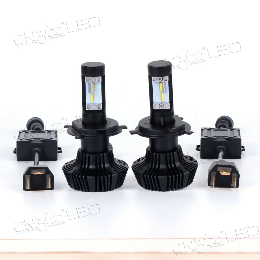 Гуанчжоу производит изменение 4000lm 25 Вт 6000 К 7 г без вентилятора Тип H4 светодиодные фары автомобиля kit