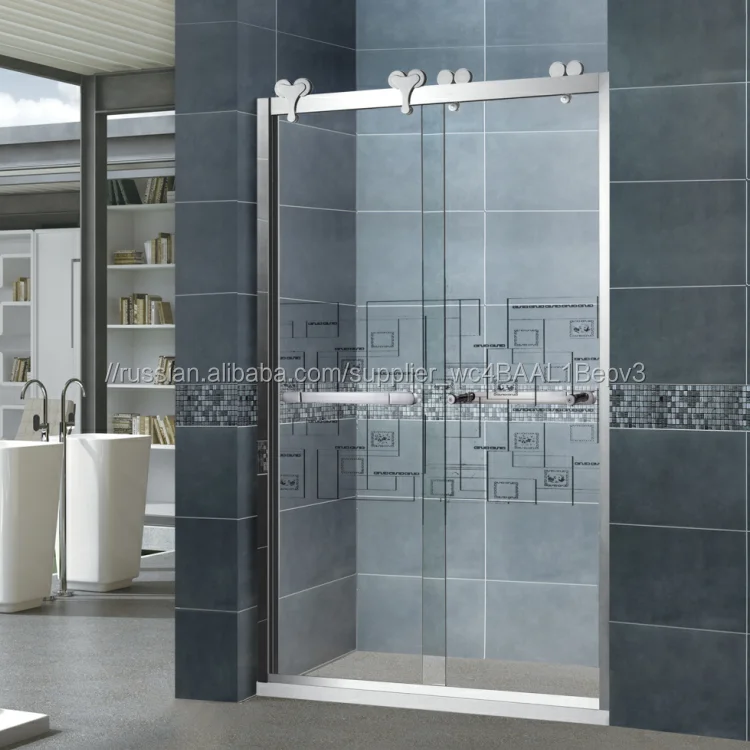 Stainless Steel Frameless Hinge Shower Glass Door