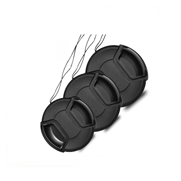 Middle Pinch Neutral Camera Lens Cap Protection Cover 49mm/52mm/55mm/58mm/62mm/67mm/72mm/77mm/ With Anti-lost Rope