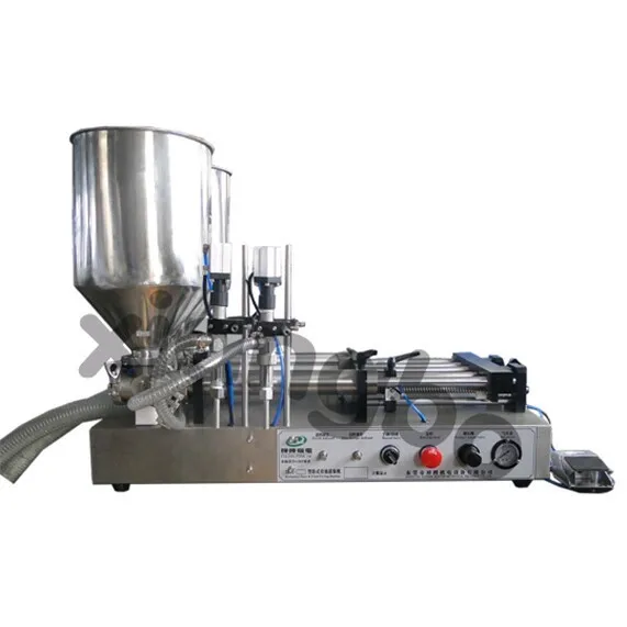 Semi automatic horizontal edible oil paste liquid filling  liquid canning machine machinery industry equipment