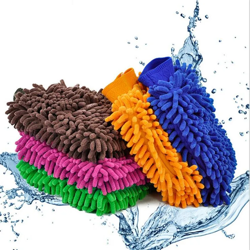 Chenille Wash mitt microfiber wash mitt chenille with 100% polyester car wash mitt
