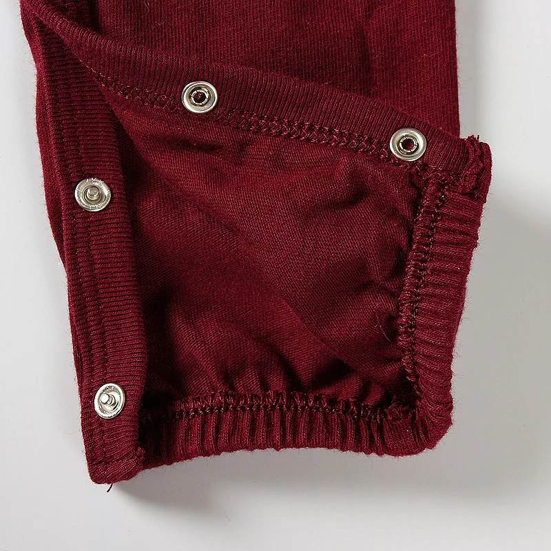 Custom Premium Spring Knitted Long Sleeve Long Leg Baby Rompers With Ruffle Along Armhole