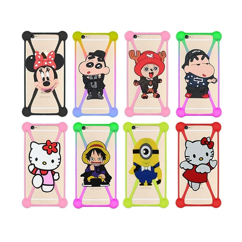 Custom 3D Cartoon Soft Universal Silicone Cell Phone Case Protective Cover