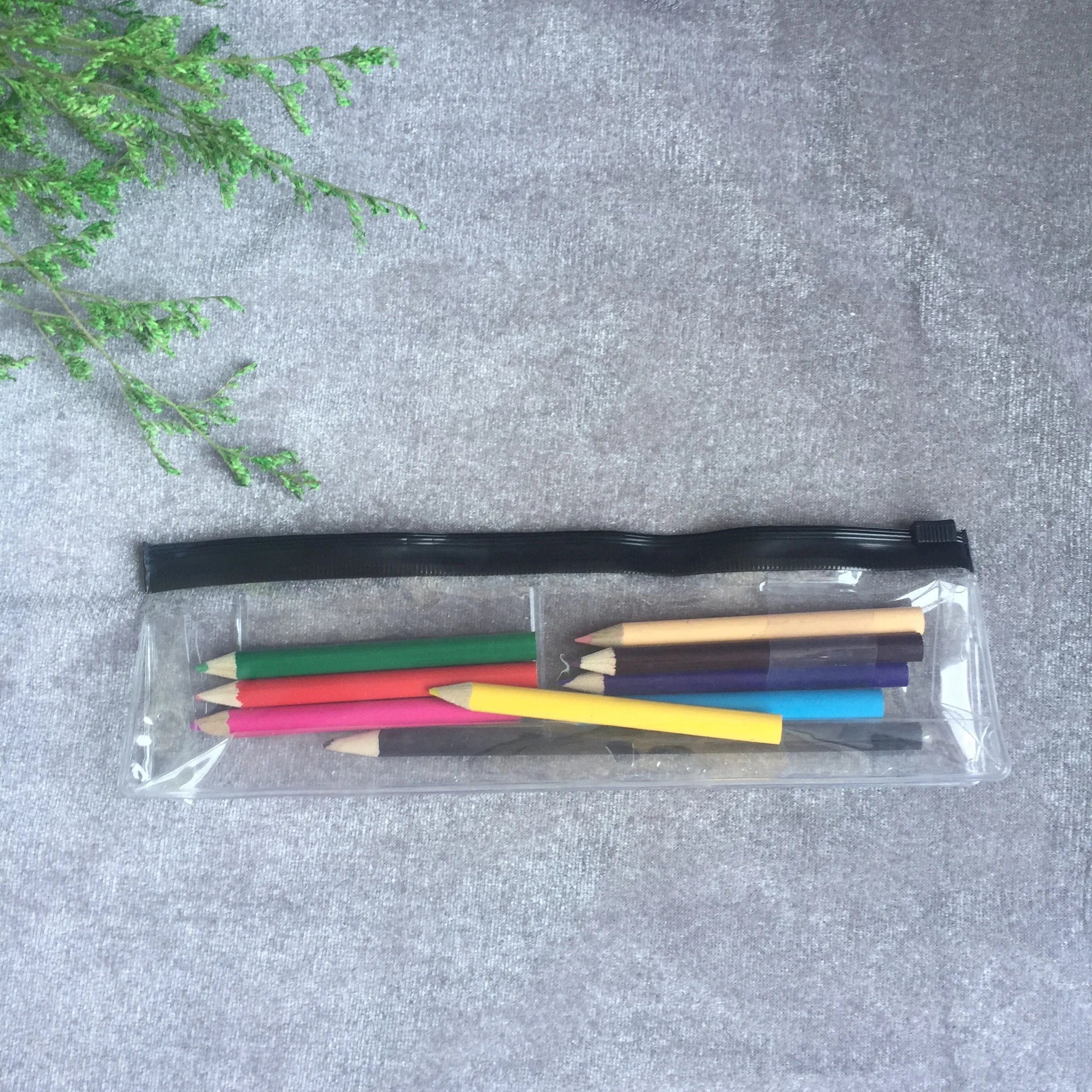 Новейшая сумка для ручек из ПВХ в подарок с молнией, сумка для ручек из ПВХ для школы