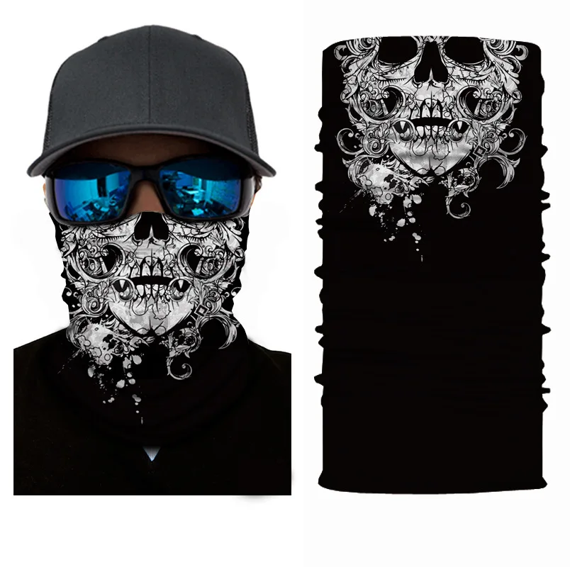 Zoom-Lon Customized Skull Bandana  Sunscreen Neckerchief Riding Scarf