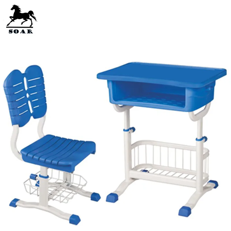 
Adjustable plastic ABS school desk and chair school furniture 