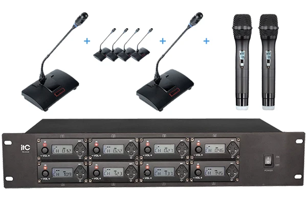 8 Channel Professional Digital Wireless Laptop Microphone System for Conference classroom