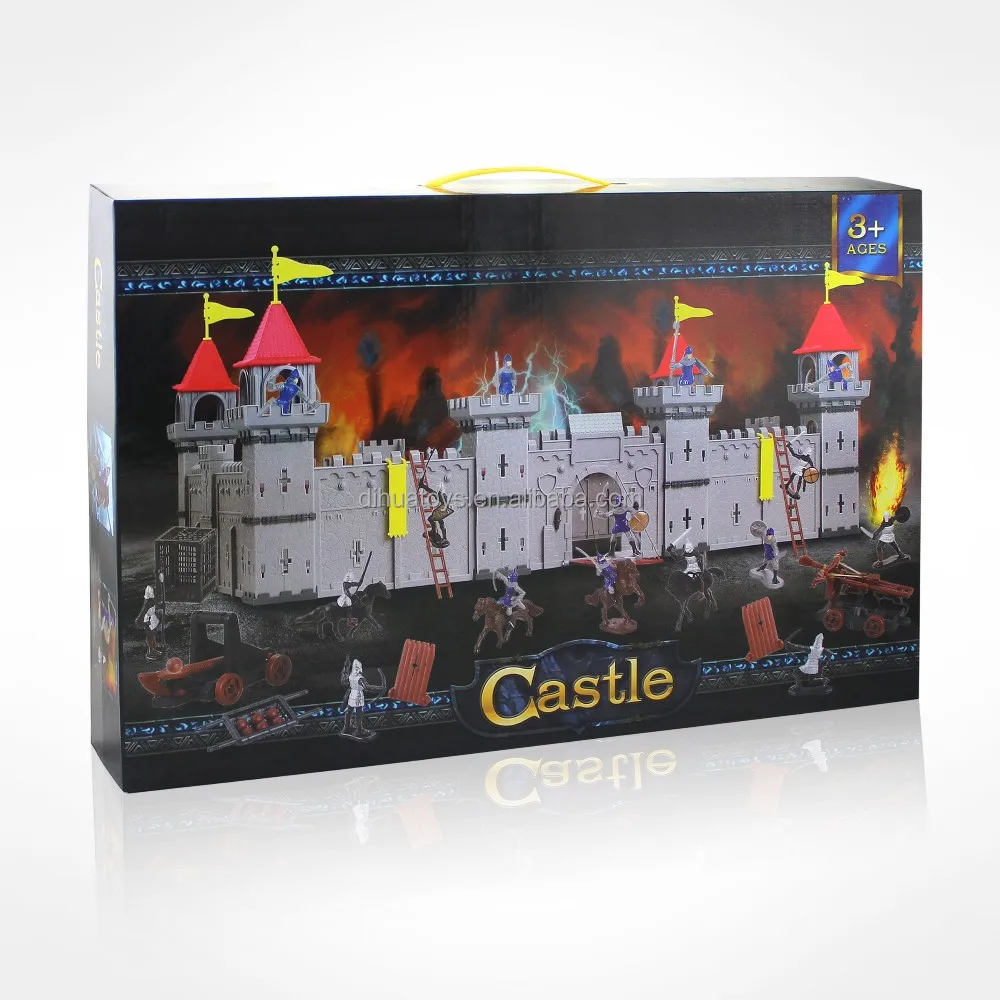 Educational Toy Plastic Castle with Toys Soldier for Kids