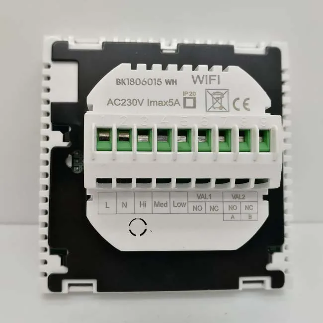 fcu fan coil 2 pipe touchscreen HVAC WIFI hotel room thermostat